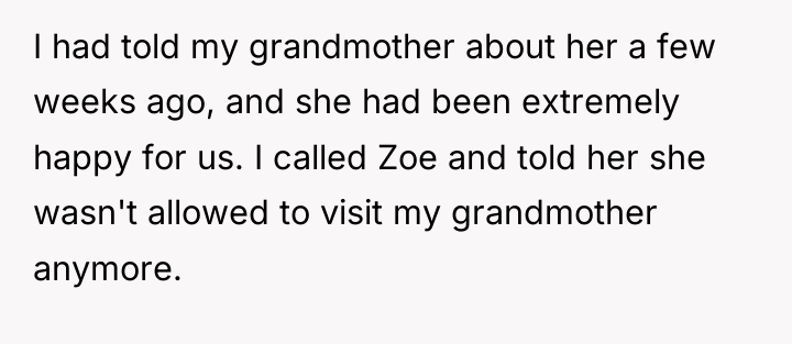 I had told my grandmother about her a few weeks...