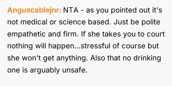Anguscablejnr NTA - as you pointed out it's not medical...