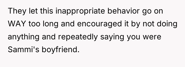 They let this inappropriate behavior go on WAY too long...