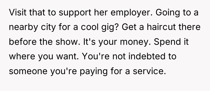 Visit that to support her employer. Going to a nearby...