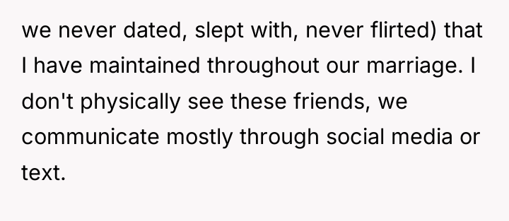 we never dated, slept with, never flirted) that I have...