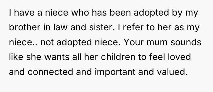 I have a niece who has been adopted by my...