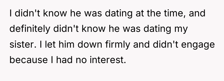 I didn't know he was dating at the time, and...