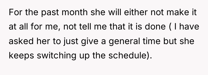 For the past month she will either not make it...