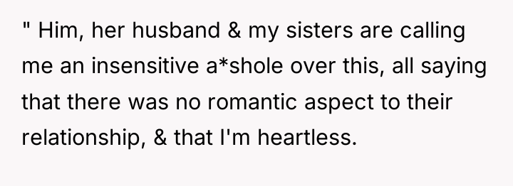" Him, her husband & my sisters are calling me...
