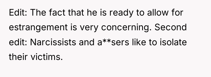 Edit: The fact that he is ready to allow for...