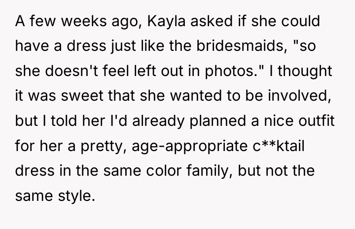 A few weeks ago, Kayla asked if she could have...
