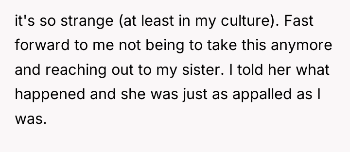 it's so strange (at least in my culture). Fast forward...