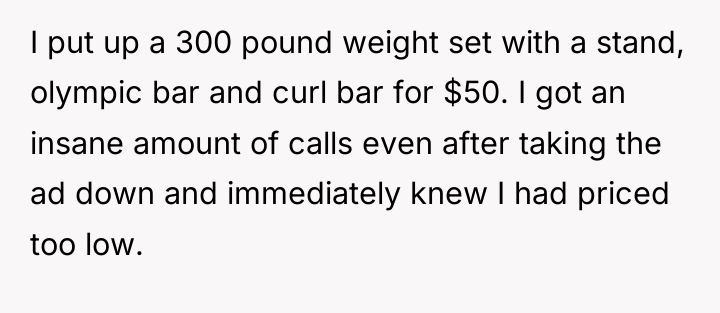 I put up a 300 pound weight set with a...