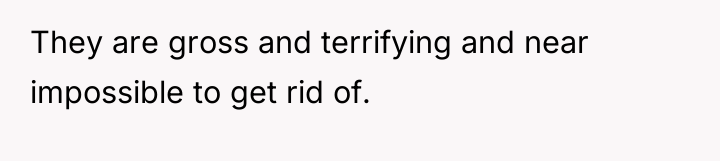 They are gross and terrifying and near impossible to get...