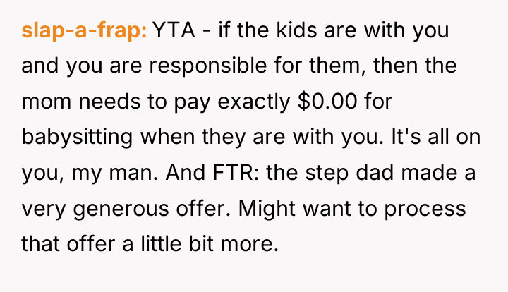 slap-a-frap YTA - if the kids are with you and...