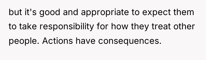 but it's good and appropriate to expect them to take...