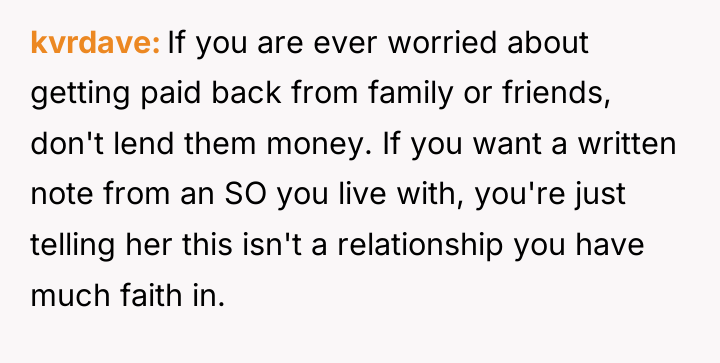 kvrdave If you are ever worried about getting paid back...