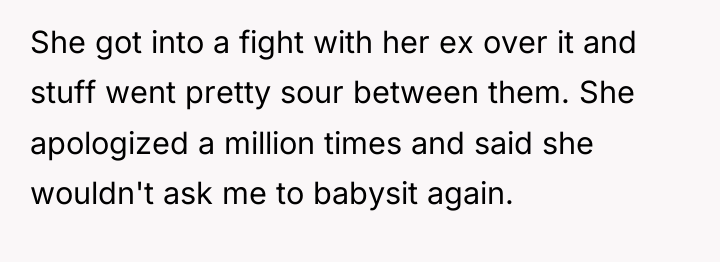 She got into a fight with her ex over it...