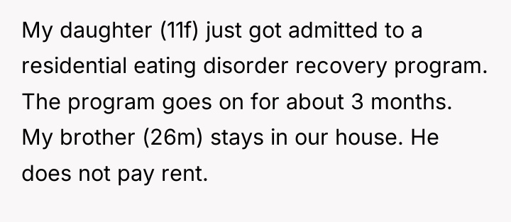 My daughter (11f) just got admitted to a residential eating...