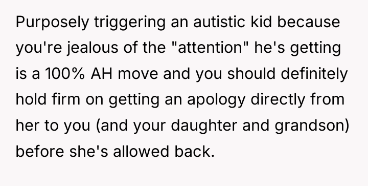 Purposely triggering an autistic kid because you're jealous of the...