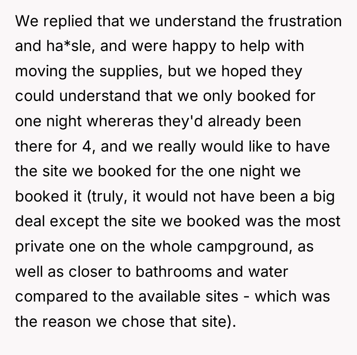 We replied that we understand the frustration and ha*sle, and...