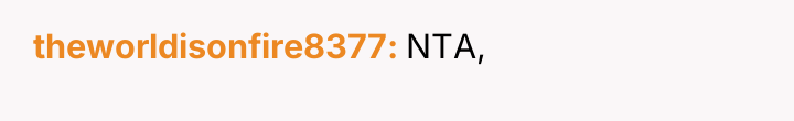theworldisonfire8377 NTA,