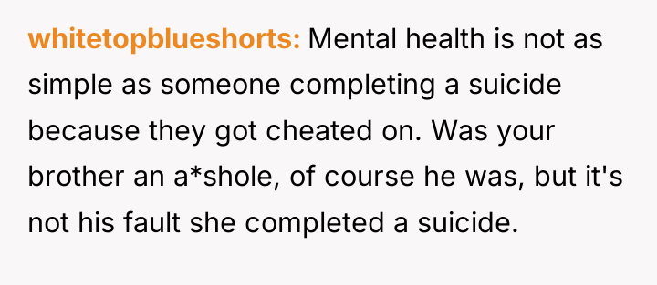 whitetopblueshorts Mental health is not as simple as someone completing...