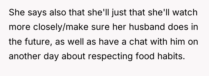 She says also that she'll just that she'll watch more...