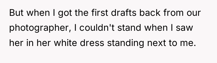 But when I got the first drafts back from our...