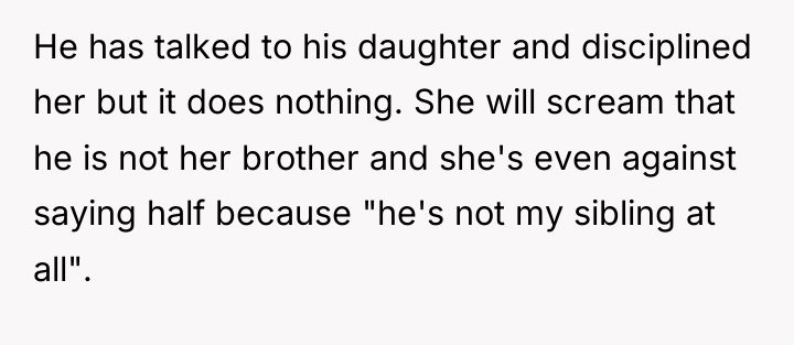 He has talked to his daughter and disciplined her but...