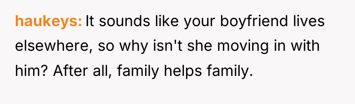 haukeys It sounds like your boyfriend lives elsewhere, so why...
