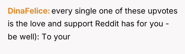 DinaFelice every single one of these upvotes is the love...