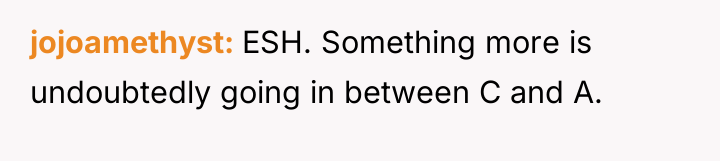 jojoamethyst ESH. Something more is undoubtedly going in between C...