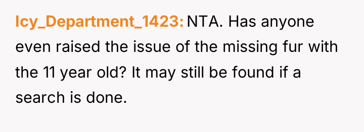 Icy_Department_1423 NTA. Has anyone even raised the issue of the...