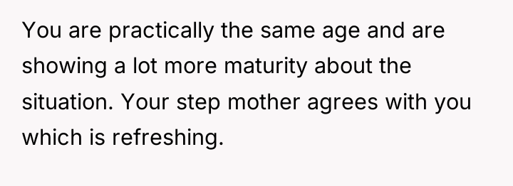 You are practically the same age and are showing a...