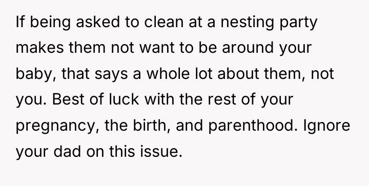 If being asked to clean at a nesting party makes...