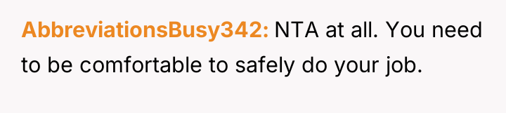 AbbreviationsBusy342 NTA at all. You need to be comfortable to...