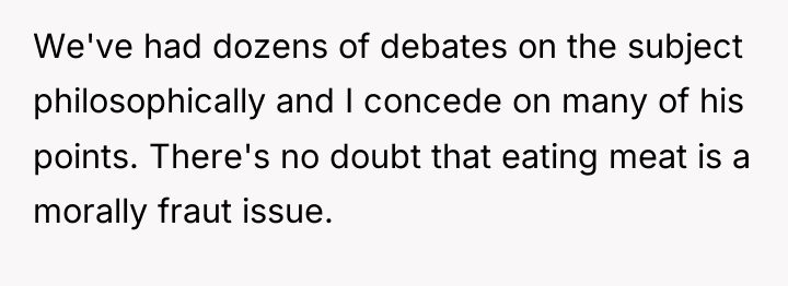 We've had dozens of debates on the subject philosophically and...