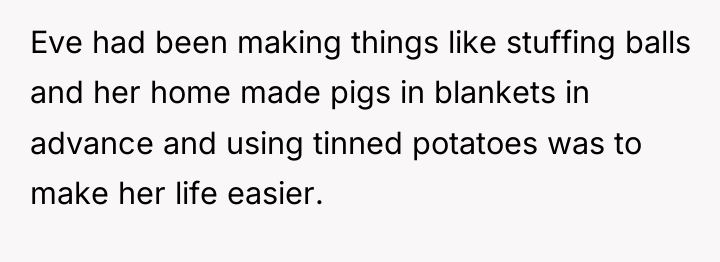 Eve had been making things like stuffing balls and her...