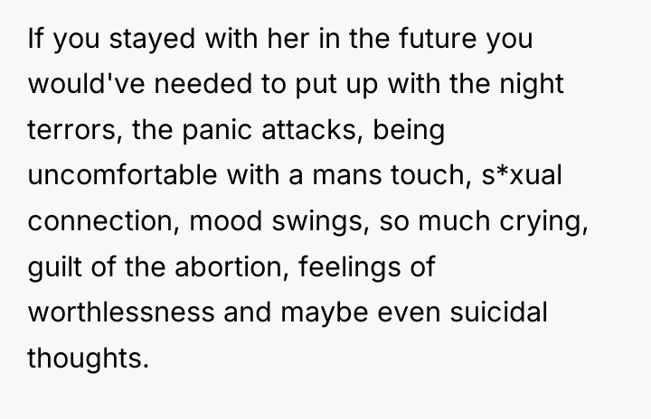 If you stayed with her in the future you would've...