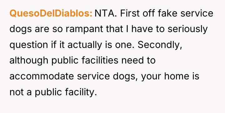 QuesoDelDiablos NTA. First off fake service dogs are so rampant...