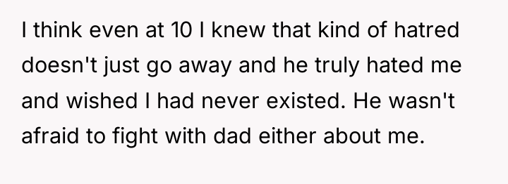 I think even at 10 I knew that kind of...