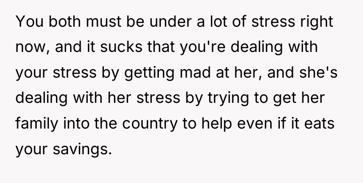 You both must be under a lot of stress right...