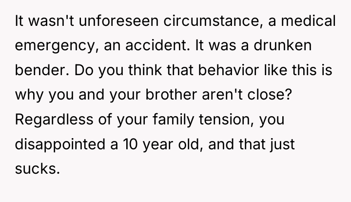 It wasn't unforeseen circumstance, a medical emergency, an accident. It...