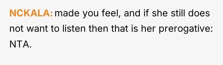 NCKALA made you feel, and if she still does not...