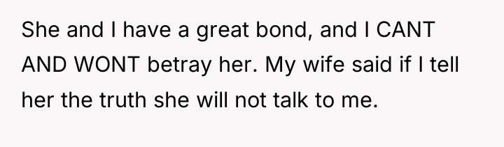 She and I have a great bond, and I CANT...