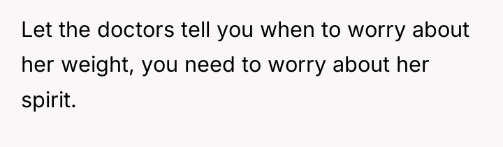 Let the doctors tell you when to worry about her...