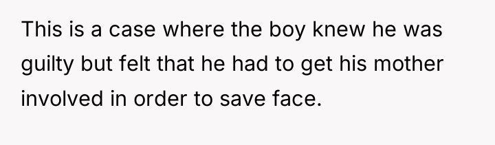 This is a case where the boy knew he was...