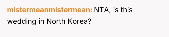 mistermeanmistermean NTA, is this wedding in North Korea?