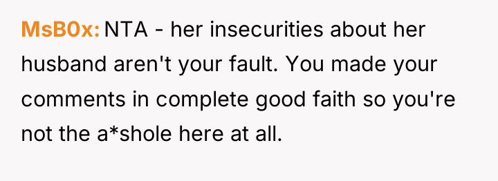 MsB0x NTA - her insecurities about her husband aren't your...