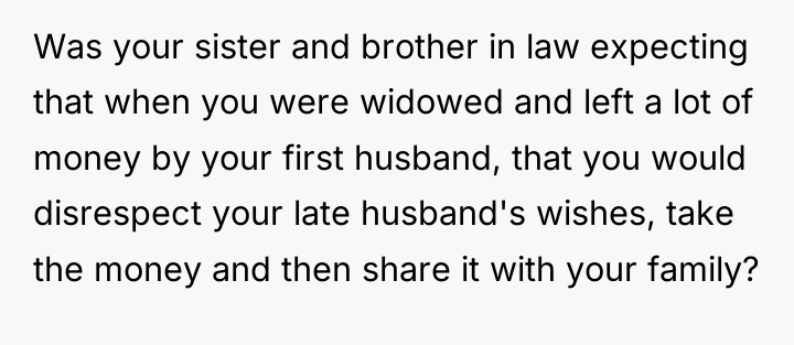 Was your sister and brother in law expecting that when...