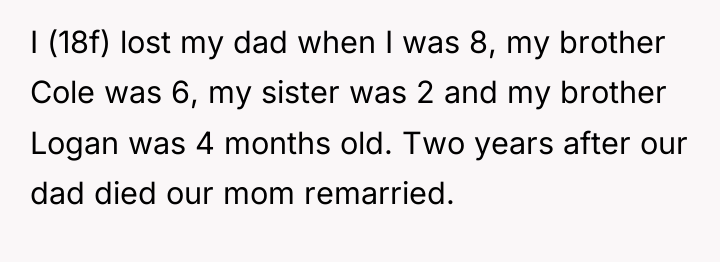 I (18f) lost my dad when I was 8, my...