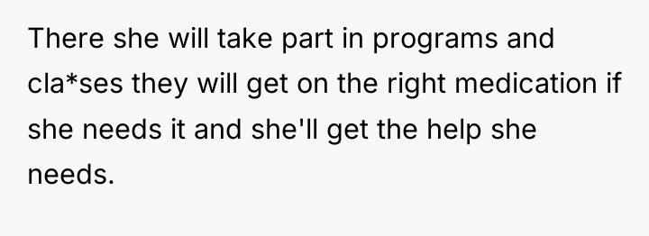 There she will take part in programs and cla*ses they...