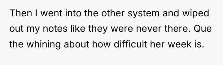 Then I went into the other system and wiped out...